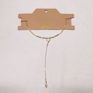 AVEC New York Jewelry Necklace Decorative White Multiple Beads Pendant Feather